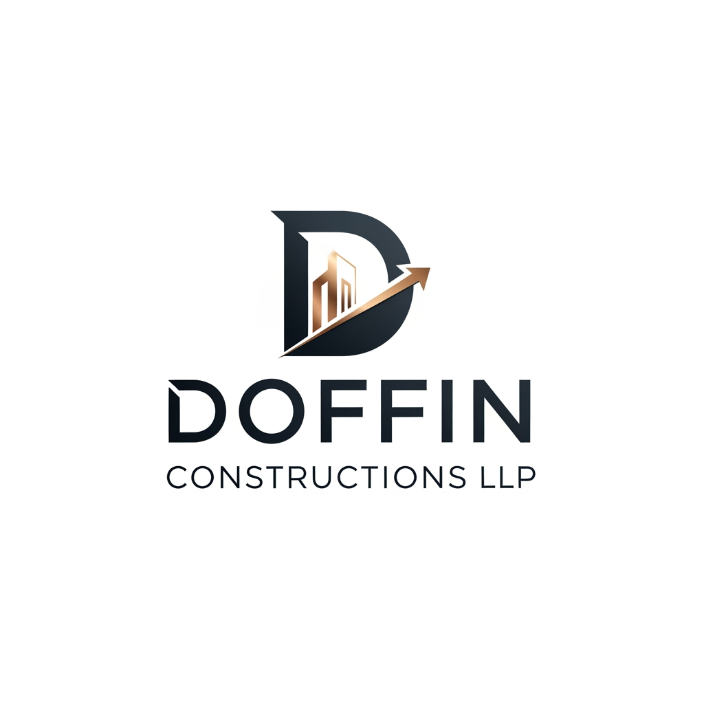 AI Design for DOFFIN CONSTRUCTIONS LLP LOGO IN SLEEK AND LUXURY PROFESSIONAL