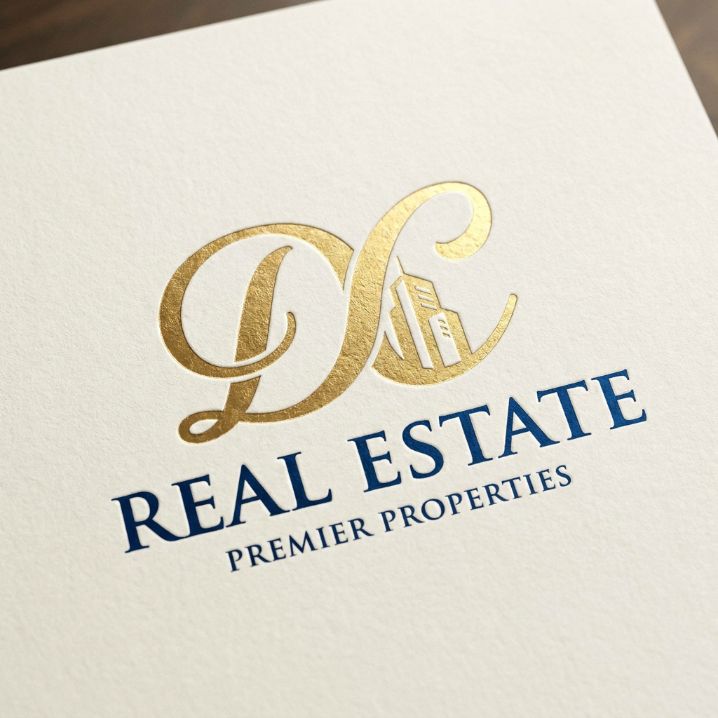 AI Design for DC LOGO FOR REAL ESTATE IN LUXURY FONT