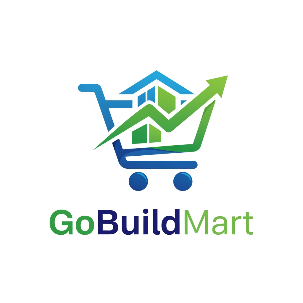 AI Design for create a app logo for my company gobuildmart app is for vendor who receave online order for there product
