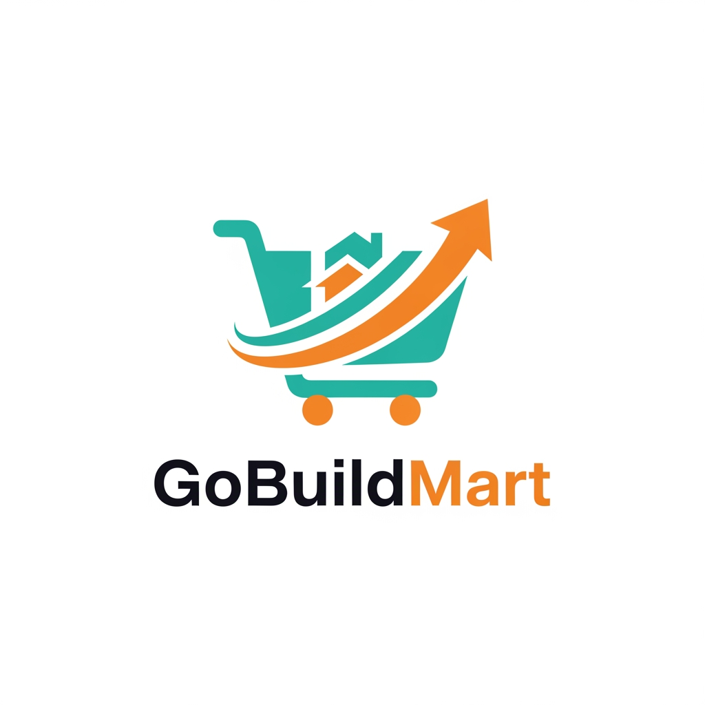 AI Design for create a app logo for my company gobuildmart app is for vendor who receave online order for there product