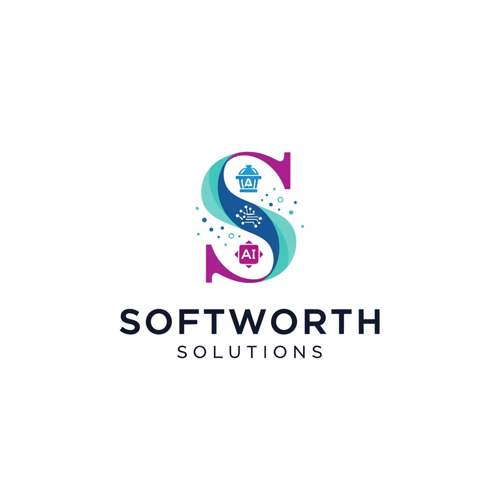 AI Design for https://softworthsolutions.com/ What We Do
Our AI Expertise
Comprehensive AI services designed to transform your business
Gen AI Applications
Custom AI applications tailored to your industry needs and workflows
Agentic AI
Autonomous AI agents that perform complex multi-step tasks and decision-making
RAG Implementation
Retrieval-Augmented Generation for enhanced AI knowledge systems
LLM OPS
Complete lifecycle management for Large Language Model deployments
AI Best Practices
Industry-proven methodologies for successful AI implementation REFER THE COMPANY AND SERVICE PROVIDE ME LOGO idea for this company i need clean corporate professional logo design for this company give me more logo idea i want more more professional logo please provide our service related more professional