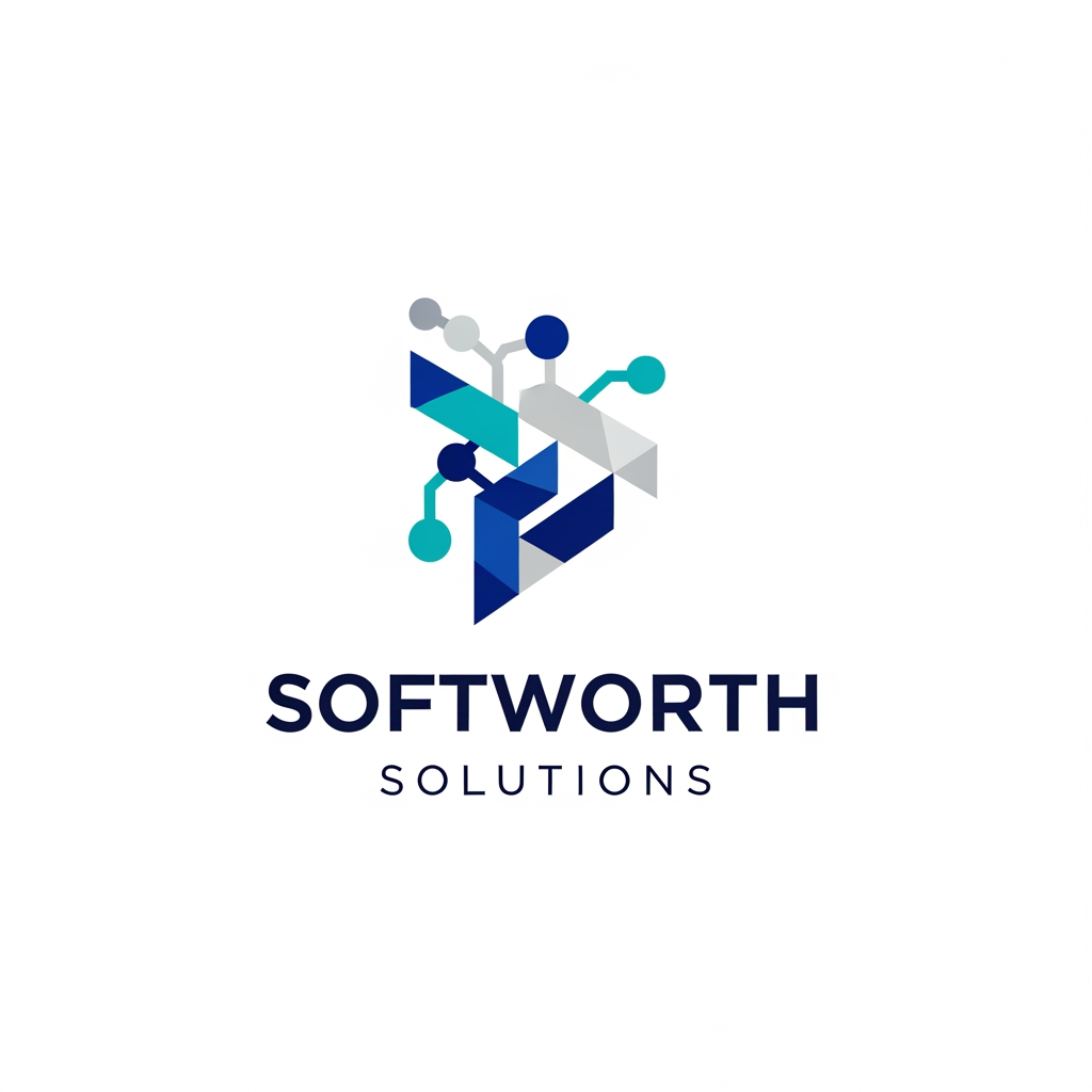 AI Design for https://softworthsolutions.com/ What We Do
Our AI Expertise
Comprehensive AI services designed to transform your business
Gen AI Applications
Custom AI applications tailored to your industry needs and workflows
Agentic AI
Autonomous AI agents that perform complex multi-step tasks and decision-making
RAG Implementation
Retrieval-Augmented Generation for enhanced AI knowledge systems
LLM OPS
Complete lifecycle management for Large Language Model deployments
AI Best Practices
Industry-proven methodologies for successful AI implementation REFER THE COMPANY AND SERVICE PROVIDE ME LOGO idea for this company i need clean corporate professional logo design for this company give me more logo idea i want more more professional logo please provide our service related more professional dont go with the letters please dont be too complicated i want geometric patterns like