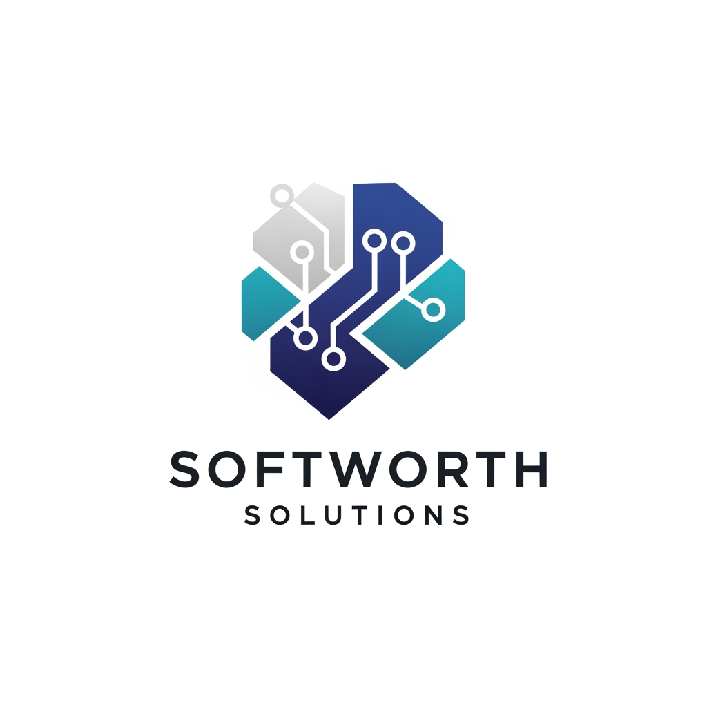 AI Design for https://softworthsolutions.com/ What We Do
Our AI Expertise
Comprehensive AI services designed to transform your business
Gen AI Applications
Custom AI applications tailored to your industry needs and workflows
Agentic AI
Autonomous AI agents that perform complex multi-step tasks and decision-making
RAG Implementation
Retrieval-Augmented Generation for enhanced AI knowledge systems
LLM OPS
Complete lifecycle management for Large Language Model deployments
AI Best Practices
Industry-proven methodologies for successful AI implementation REFER THE COMPANY AND SERVICE PROVIDE ME LOGO idea for this company i need clean corporate professional logo design for this company give me more logo idea i want more more professional logo please provide our service related more professional dont go with the letters please dont be too complicated i want geometric patterns like let be a simple one