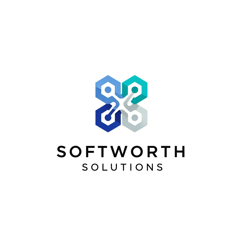 AI Design for https://softworthsolutions.com/ What We Do
Our AI Expertise
Comprehensive AI services designed to transform your business
Gen AI Applications
Custom AI applications tailored to your industry needs and workflows
Agentic AI
Autonomous AI agents that perform complex multi-step tasks and decision-making
RAG Implementation
Retrieval-Augmented Generation for enhanced AI knowledge systems
LLM OPS
Complete lifecycle management for Large Language Model deployments
AI Best Practices
Industry-proven methodologies for successful AI implementation REFER THE COMPANY AND SERVICE PROVIDE ME LOGO idea for this company i need clean corporate professional logo design for this company give me more logo idea i want more more professional logo please provide our service related more professional dont go with the letters please dont be too complicated i want geometric patterns like let be a simple one