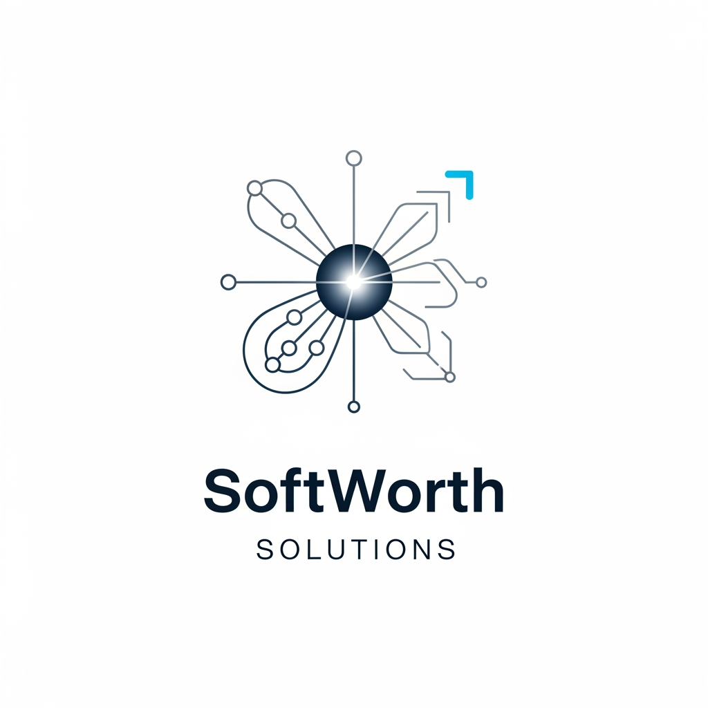 AI Design for https://softworthsolutions.com/ What We Do
Our AI Expertise
Comprehensive AI services designed to transform your business
Gen AI Applications
Custom AI applications tailored to your industry needs and workflows
Agentic AI
Autonomous AI agents that perform complex multi-step tasks and decision-making
RAG Implementation
Retrieval-Augmented Generation for enhanced AI knowledge systems
LLM OPS
Complete lifecycle management for Large Language Model deployments
AI Best Practices
Industry-proven methodologies for successful AI implementation REFER THE COMPANY AND SERVICE PROVIDE ME LOGO idea for this company i need clean corporate professional logo design for this company give me more logo idea i want more more professional logo please provide our service related more professional dont go with the letters please
