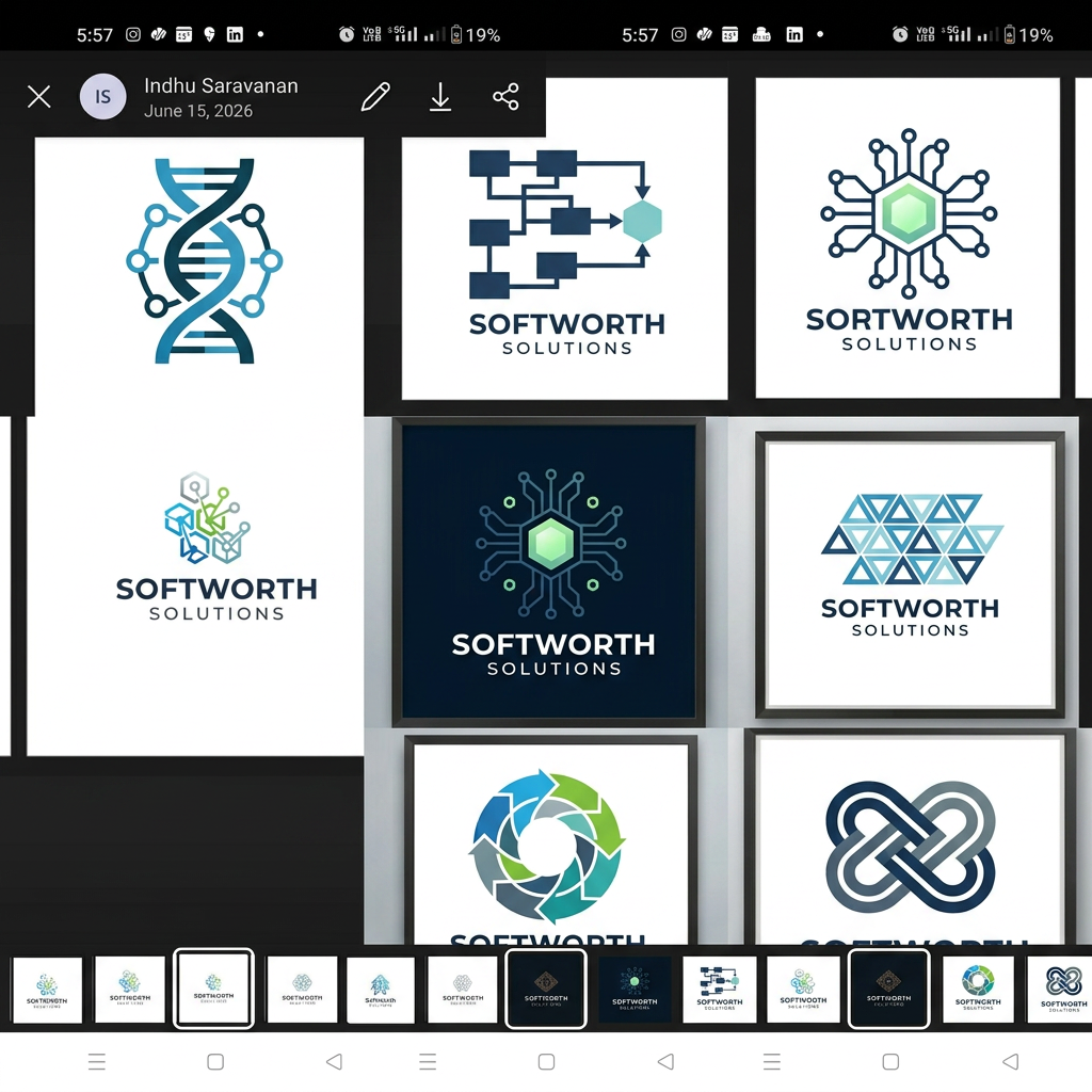 AI Design for https://softworthsolutions.com/ What We Do
Our AI Expertise
Comprehensive AI services designed to transform your business
Gen AI Applications
Custom AI applications tailored to your industry needs and workflows
Agentic AI
Autonomous AI agents that perform complex multi-step tasks and decision-making
RAG Implementation
Retrieval-Augmented Generation for enhanced AI knowledge systems
LLM OPS
Complete lifecycle management for Large Language Model deployments
AI Best Practices
Industry-proven methodologies for successful AI implementation REFER THE COMPANY AND SERVICE PROVIDE ME LOGO idea for this company i need clean corporate professional logo design for this company give me more logo idea i want more more professional logo please provide our service related more professional dont go with the letters please dont be too complicated i want geometric patterns like let be a simple one i want similiar like that i attach generate it