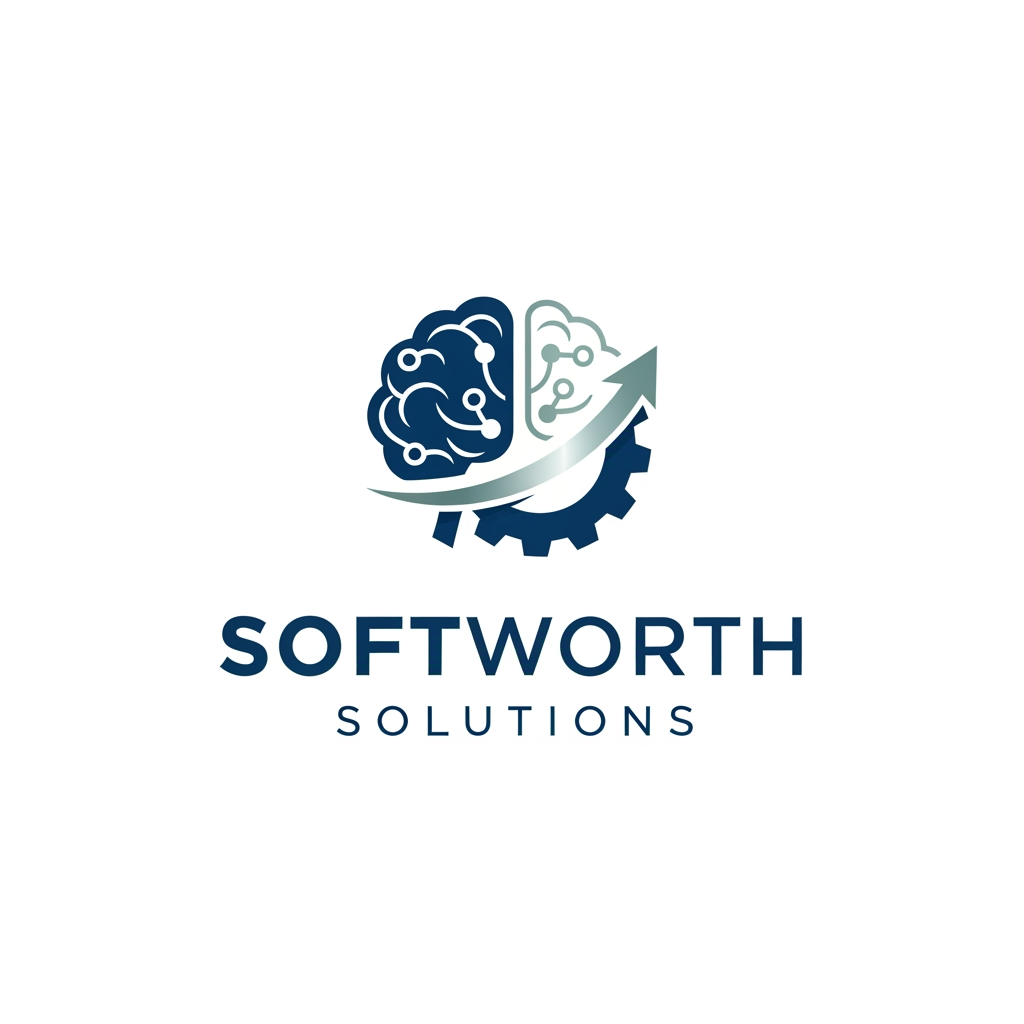 AI Design for https://softworthsolutions.com/ What We Do
Our AI Expertise
Comprehensive AI services designed to transform your business
Gen AI Applications
Custom AI applications tailored to your industry needs and workflows
Agentic AI
Autonomous AI agents that perform complex multi-step tasks and decision-making
RAG Implementation
Retrieval-Augmented Generation for enhanced AI knowledge systems
LLM OPS
Complete lifecycle management for Large Language Model deployments
AI Best Practices
Industry-proven methodologies for successful AI implementation REFER THE COMPANY AND SERVICE PROVIDE ME LOGO idea for this company i need clean corporate professional logo design for this company give me more logo idea i want more more professional logo