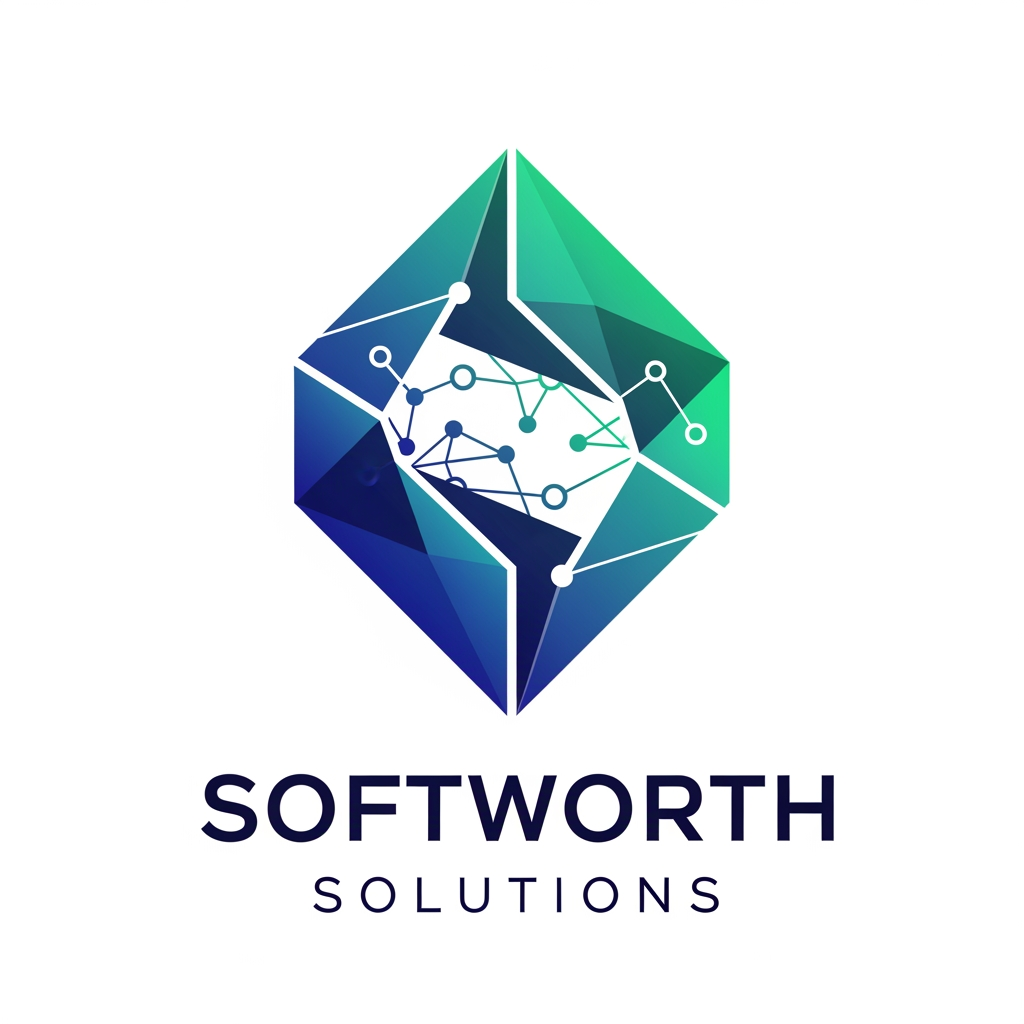 AI Design for https://softworthsolutions.com/ What We Do
Our AI Expertise
Comprehensive AI services designed to transform your business
Gen AI Applications
Custom AI applications tailored to your industry needs and workflows
Agentic AI
Autonomous AI agents that perform complex multi-step tasks and decision-making
RAG Implementation
Retrieval-Augmented Generation for enhanced AI knowledge systems
LLM OPS
Complete lifecycle management for Large Language Model deployments
AI Best Practices
Industry-proven methodologies for successful AI implementation REFER THE COMPANY AND SERVICE PROVIDE ME LOGO idea for this company i need clean corporate professional logo design for this company give me more logo idea i want more more professional logo please provide our service related more professional dont go with the letters please dont be too complicated i want geometric patterns like