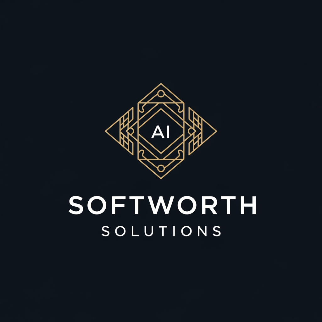 AI Design for https://softworthsolutions.com/ What We Do
Our AI Expertise
Comprehensive AI services designed to transform your business
Gen AI Applications
Custom AI applications tailored to your industry needs and workflows
Agentic AI
Autonomous AI agents that perform complex multi-step tasks and decision-making
RAG Implementation
Retrieval-Augmented Generation for enhanced AI knowledge systems
LLM OPS
Complete lifecycle management for Large Language Model deployments
AI Best Practices
Industry-proven methodologies for successful AI implementation REFER THE COMPANY AND SERVICE PROVIDE ME LOGO idea for this company i need clean corporate professional logo design for this company give me more logo idea i want more more professional logo please provide our service related more professional dont go with the letters please dont be too complicated i want geometric patterns like