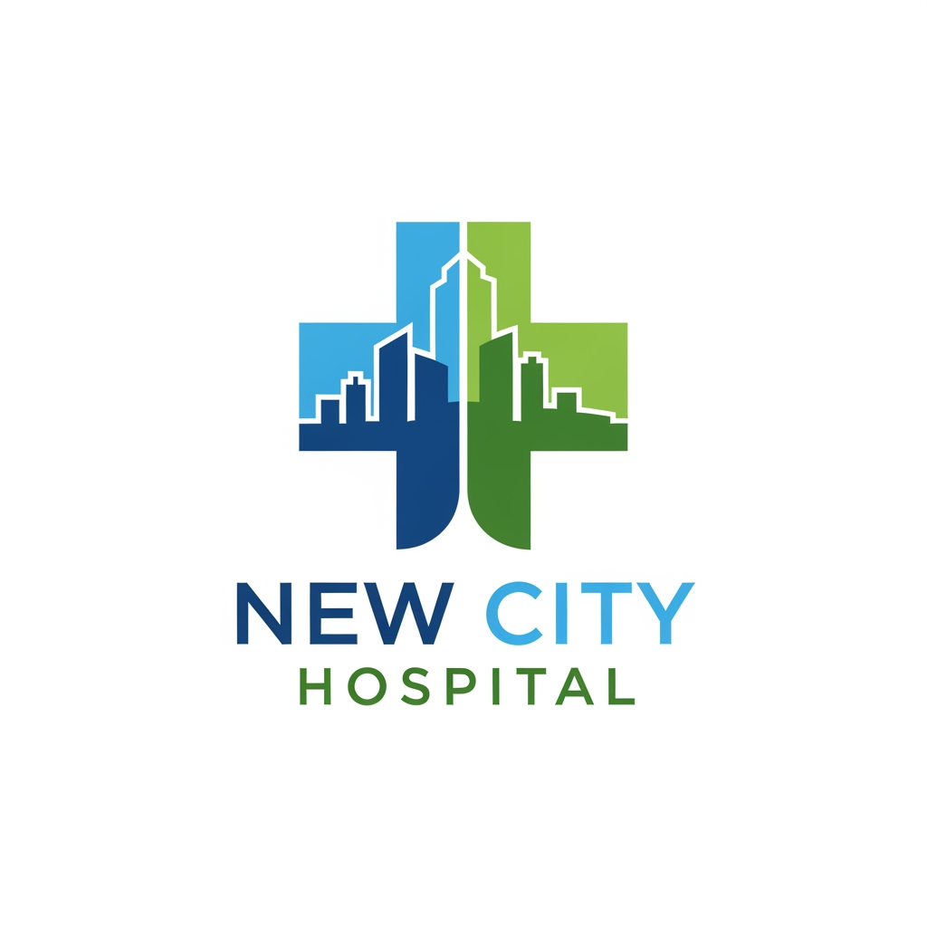AI Design for New city hospital create a logo