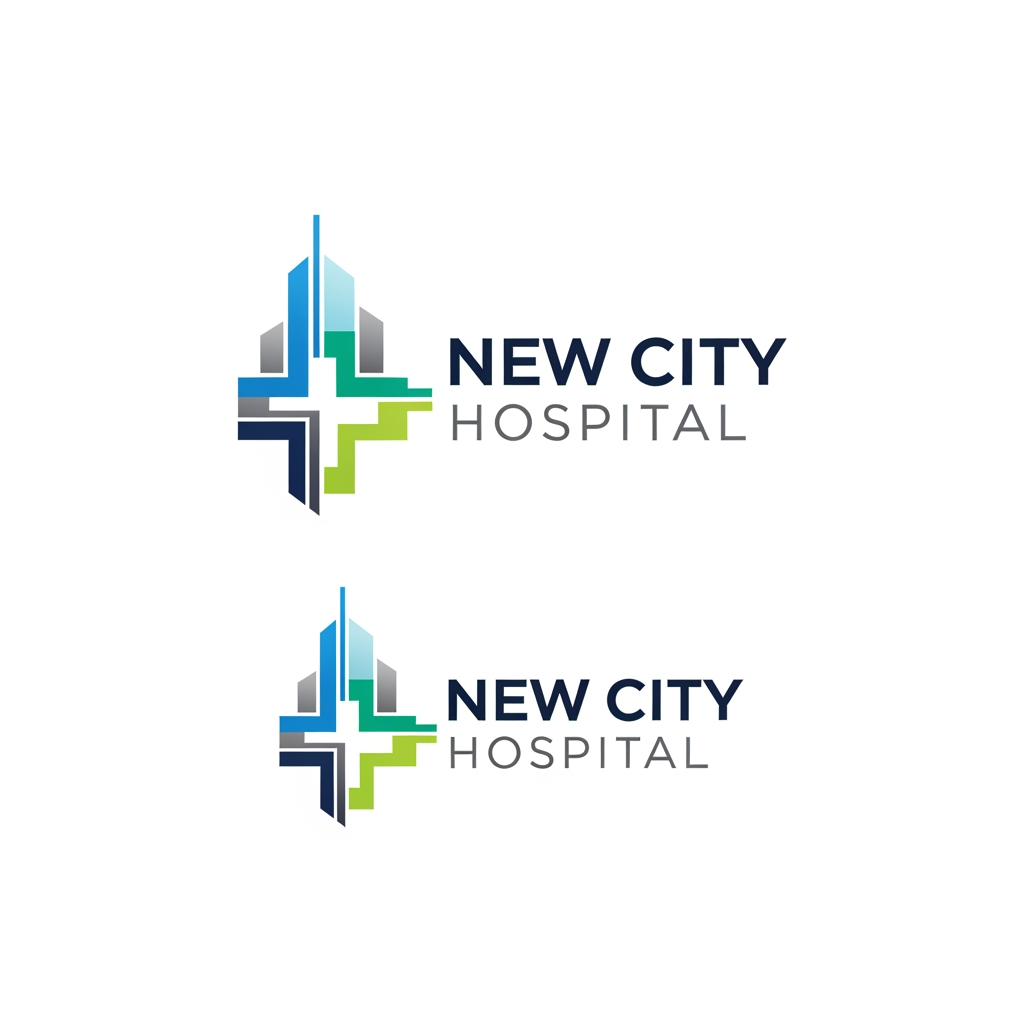 AI Design for New city hospital create a logo