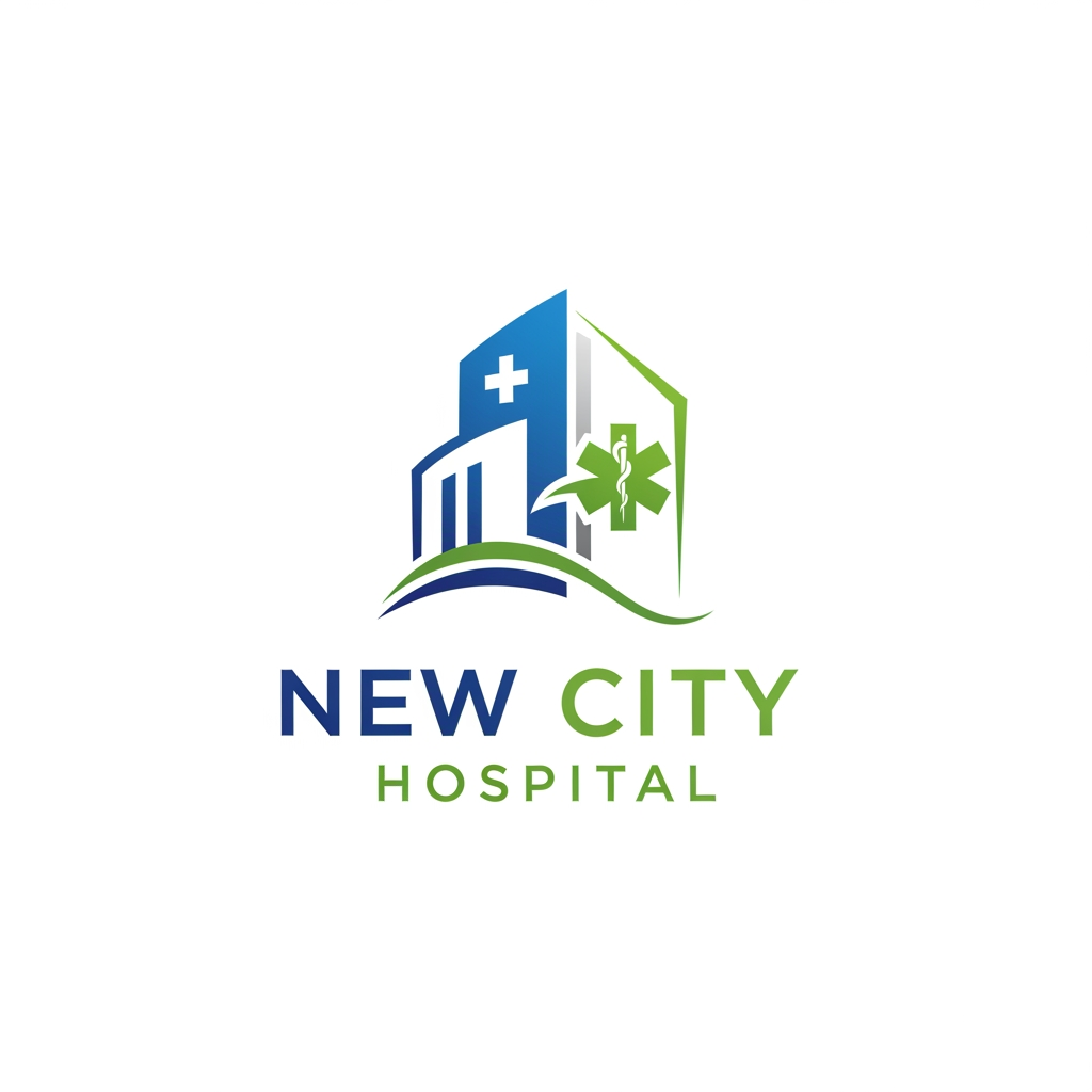 AI Design for New city hospital create a logo