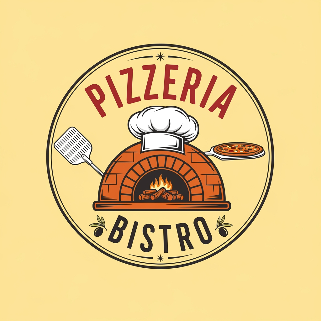 AI Design for create a logo of Pizzeria Bistro create a attractive