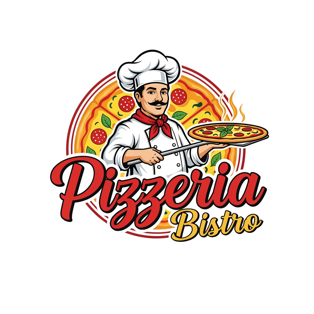 AI Design for create a logo of Pizzeria Bistro create a attractive
