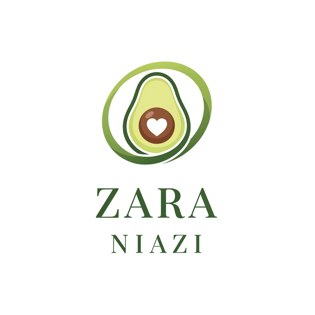 AI Design for NUTRIONAL LOGO FOR MY ASSESSMENT FORM ,add name zara niazi