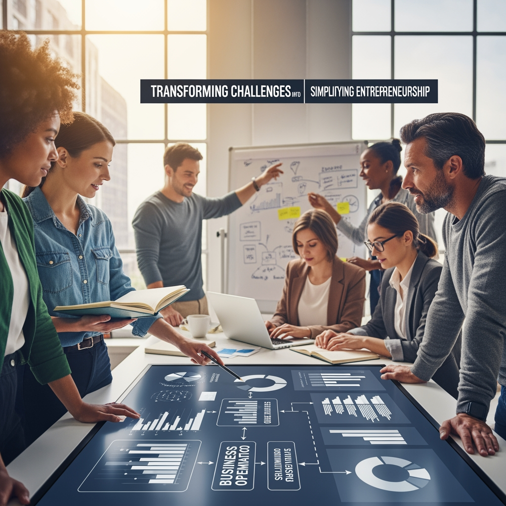 AI Design for We are a dedicated partner for entrepreneurs who want to transform challenges into opportunities. Our mission is to simplify entrepreneurship by offering practical solutions in system building, expense optimization, business planning, and future analysis