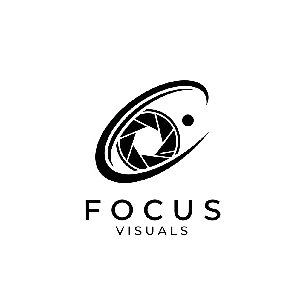 AI Design for Un logo con minimalista de una empresa de fotografía deportiva que se llama focus visuals y que sea reconocible y fotografiamos todos los deportes