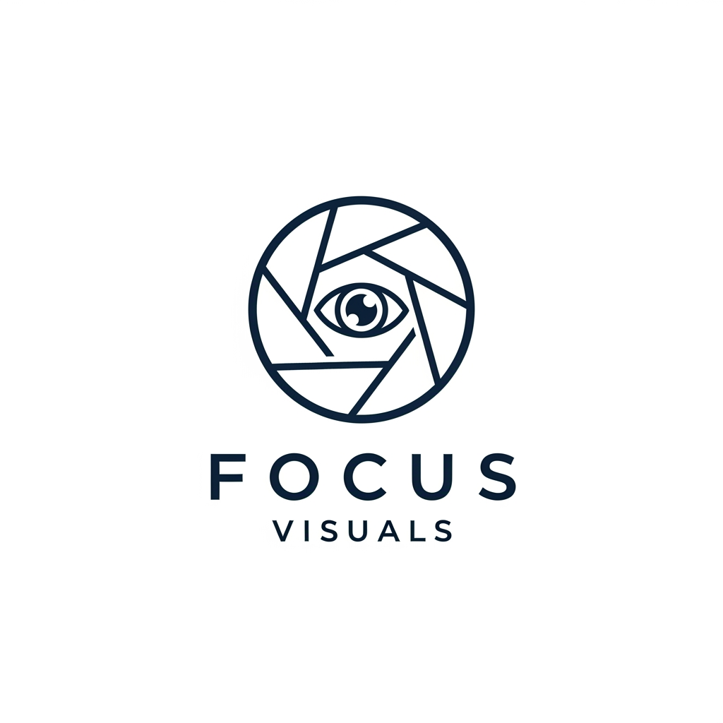 AI Design for Un logo con minimalista de una empresa que se llama focus visuals y que sea reconocible