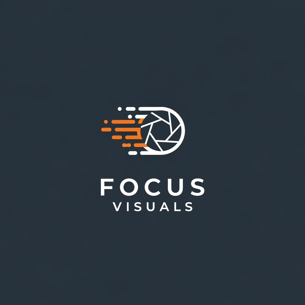 AI Design for Un logo con minimalista de una empresa de fotografía deportiva que se llama focus visuals y que sea reconocible