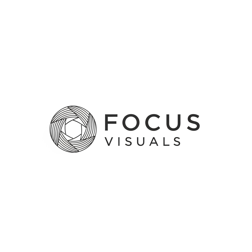 AI Design for Un logo con minimalista de una empresa que se llama focus visuals y que sea reconocible