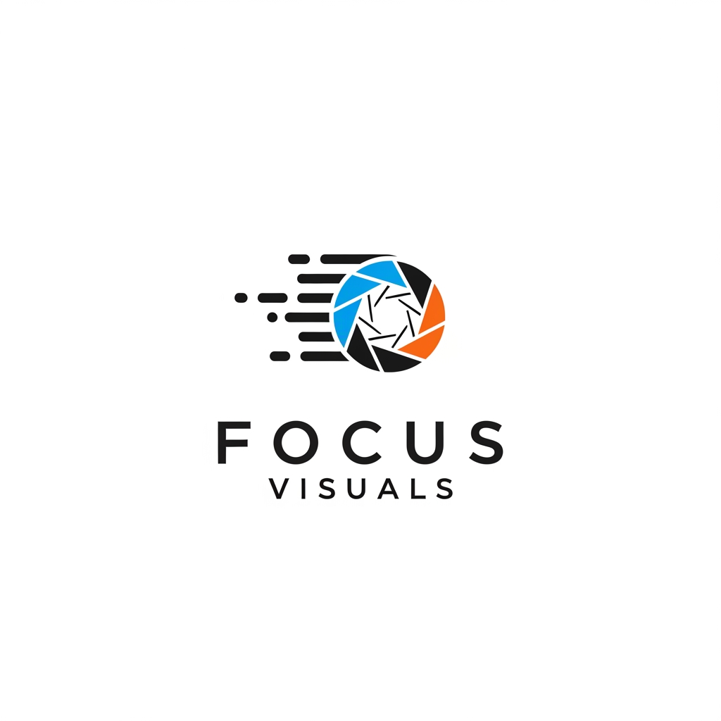 AI Design for Un logo con minimalista de una empresa de fotografía deportiva que se llama focus visuals y que sea reconocible