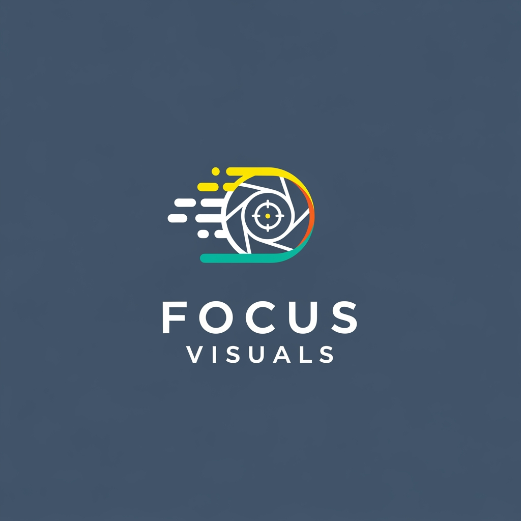 AI Design for Un logo con minimalista de una empresa de fotografía deportiva que se llama focus visuals y que sea reconocible