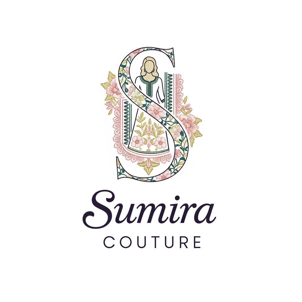 AI Design for Would like to create a logo for a business “Sumira Couture” it is about women’s chikankari product (all types of Kurtis)