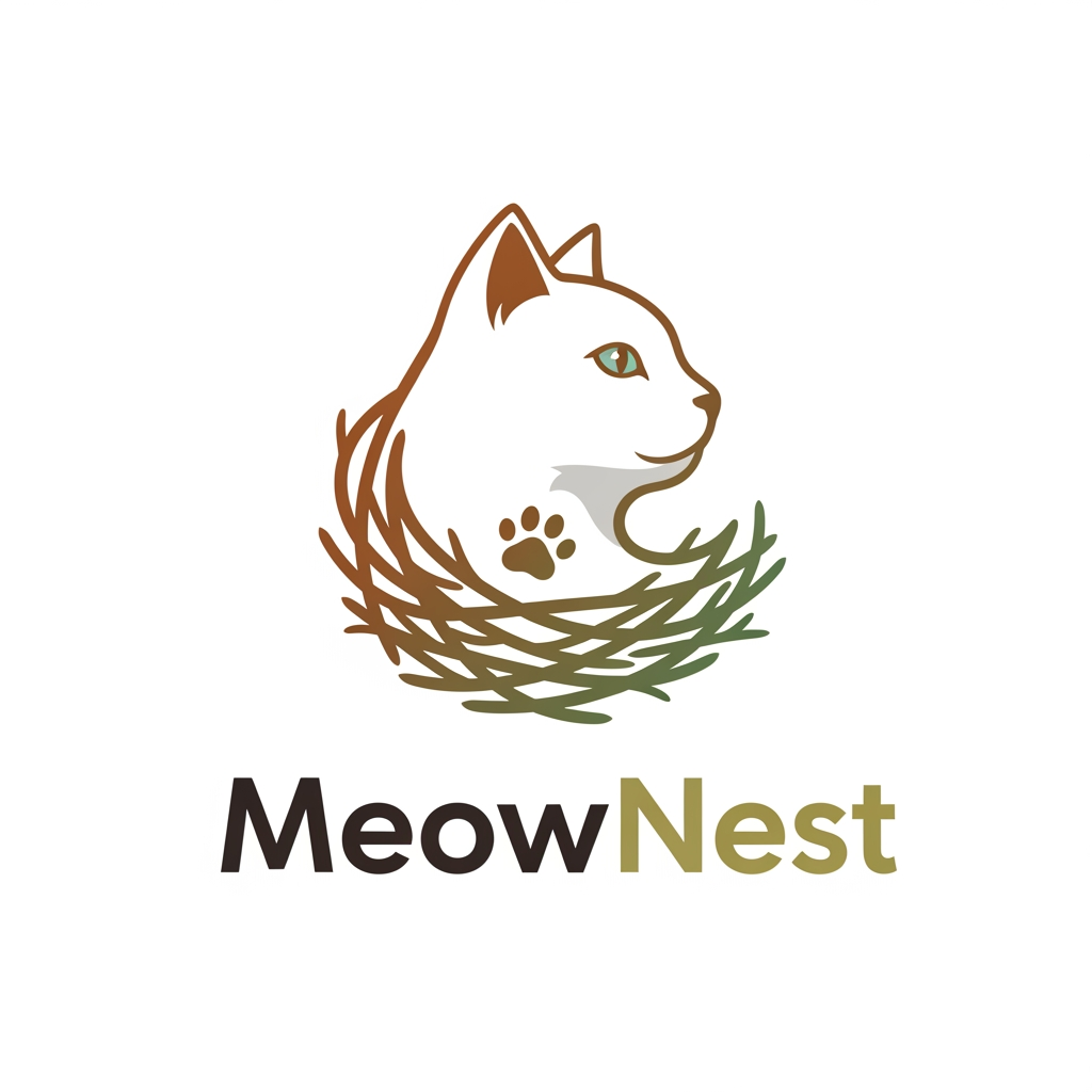 AI Design for MeowNest this is the name of my website. it is the cat sitter website. i need a logo for that