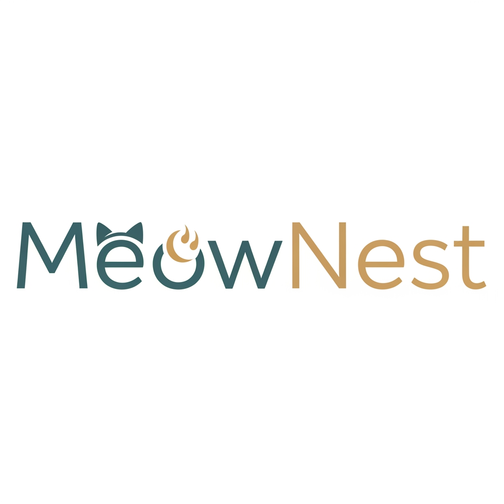 AI Design for MeowNest this is the name of my website. it is the cat sitter website. i need a logo for that. not illustration. i just want to typography.