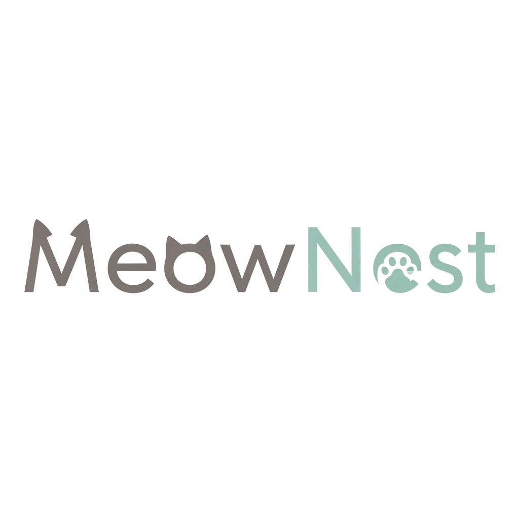 AI Design for MeowNest this is the name of my website. it is the cat sitter website. i need a logo for that. not illustration. i just want to typography.