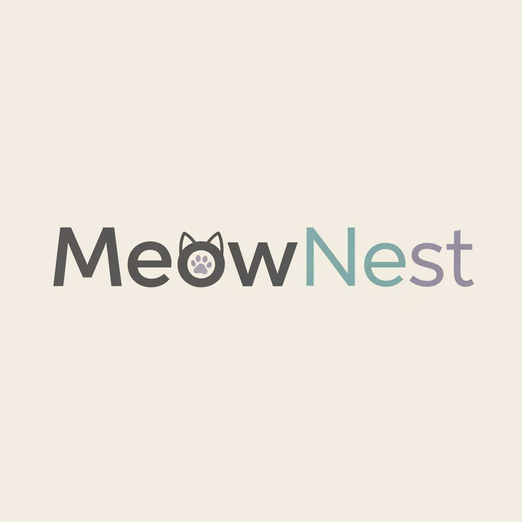 AI Design for MeowNest this is the name of my website. it is the cat sitter website. i need a logo for that. not illustration. i just want to typography.