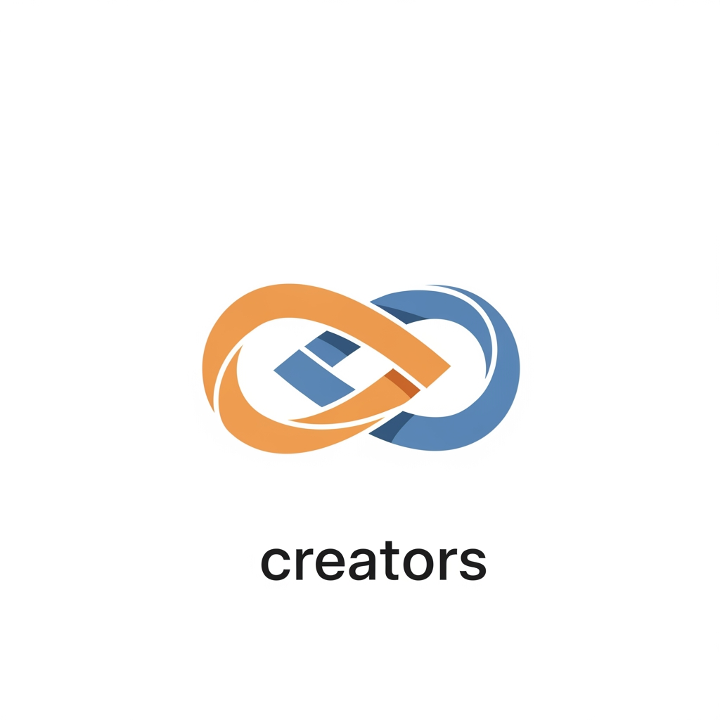 AI Design for i want to create a logo for my website. the website is bascially desgined for creators- brand collaboration . just make something like a know tieing showing relation between those two. the ascpet ratio should be 1:1. also