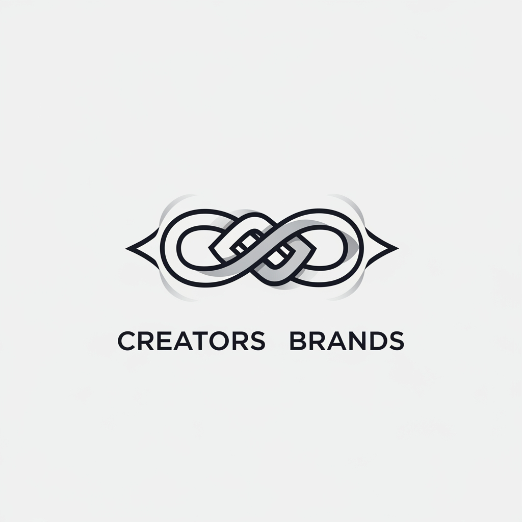 AI Design for i want to create a logo for my website. the website is bascially desgined for creators- brand collaboration . just make something like a know tieing showing relation between those two. the ascpet ratio should be 1:1. also