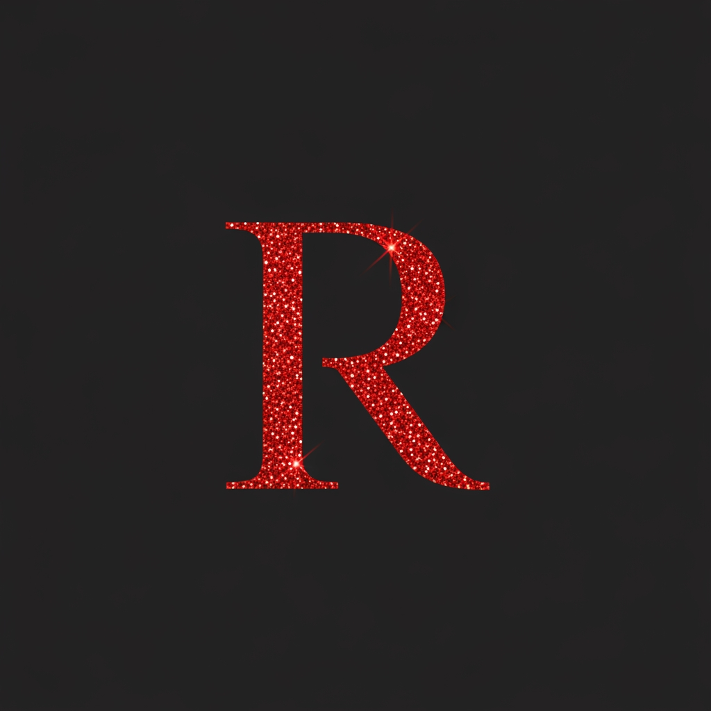AI Design for need a logo with R in gilterry red