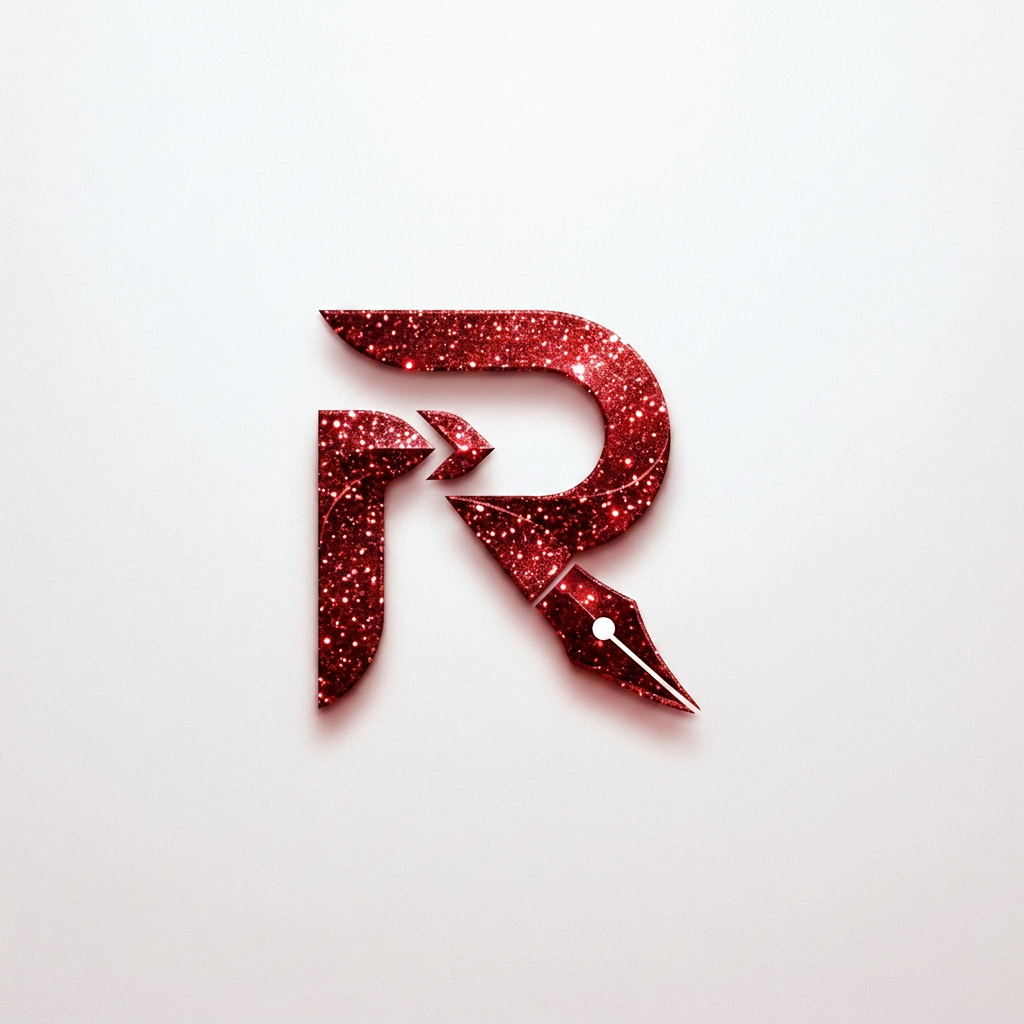 AI Design for need a logo with R in gilterry red