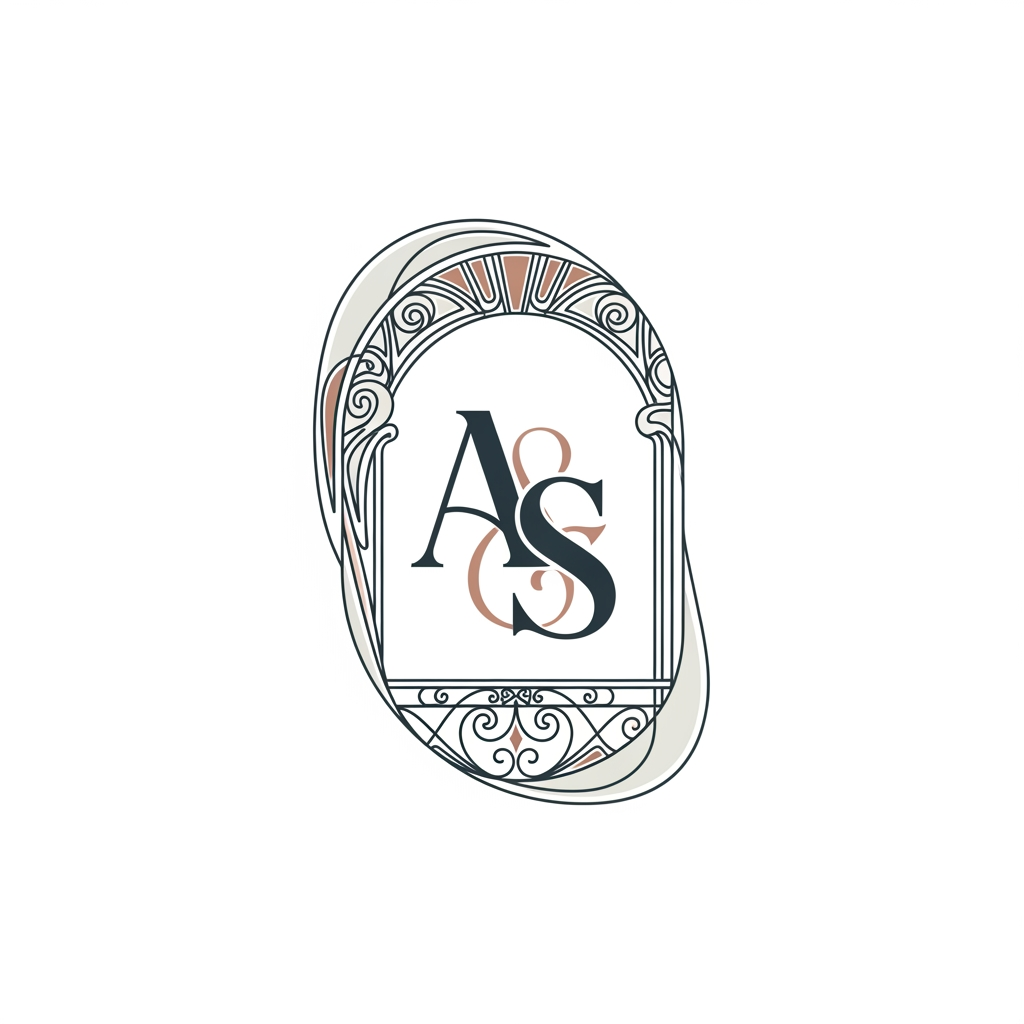 AI Design for generte an wedding logo for the intial A S with morden euorpen theme which is not availabe anywhere on the internet