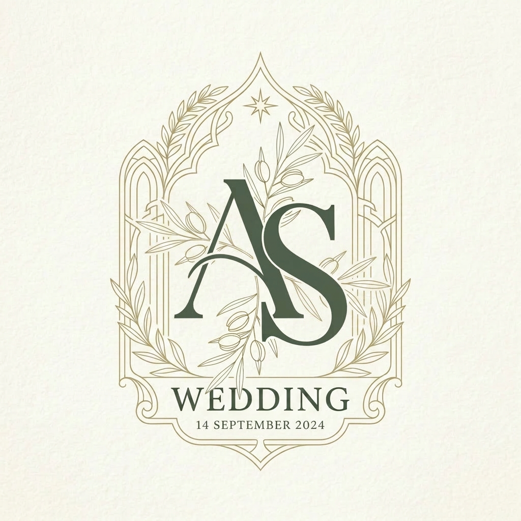 AI Design for generate something like these more clean without rose shoul dfeel primium wedding logo