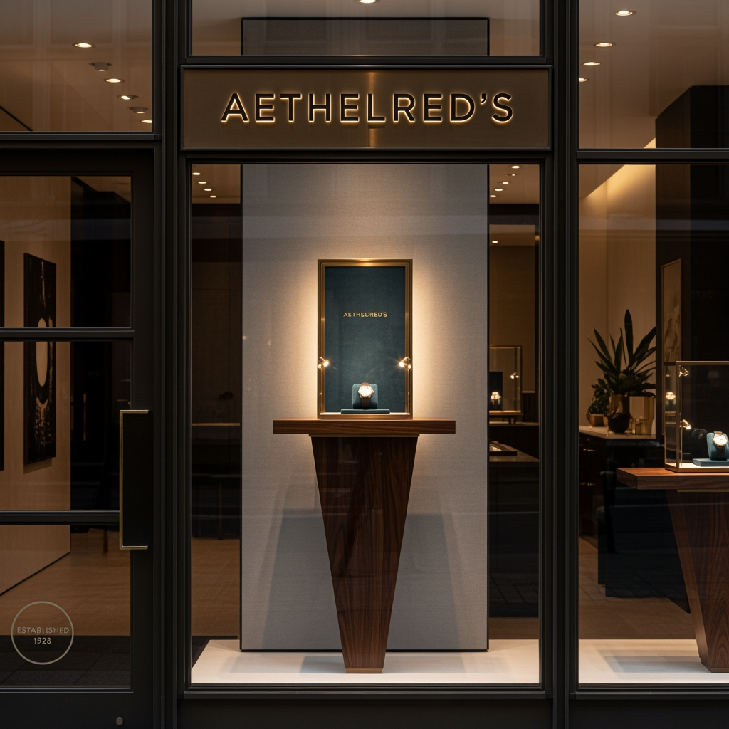 AI Design for i want more minimal because the store is related to luxury life style