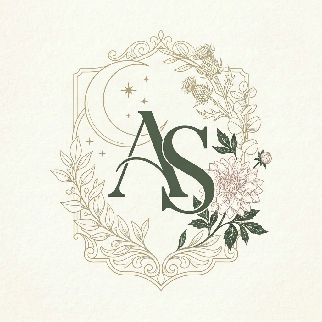 AI Design for genrate more similar for inital A S without text clean more better visual for wedding logo euorpen style