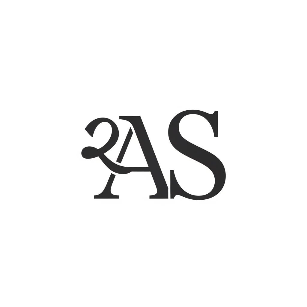 AI Design for generate same inital logo A in hindi and S as it is keep it cleam minimal