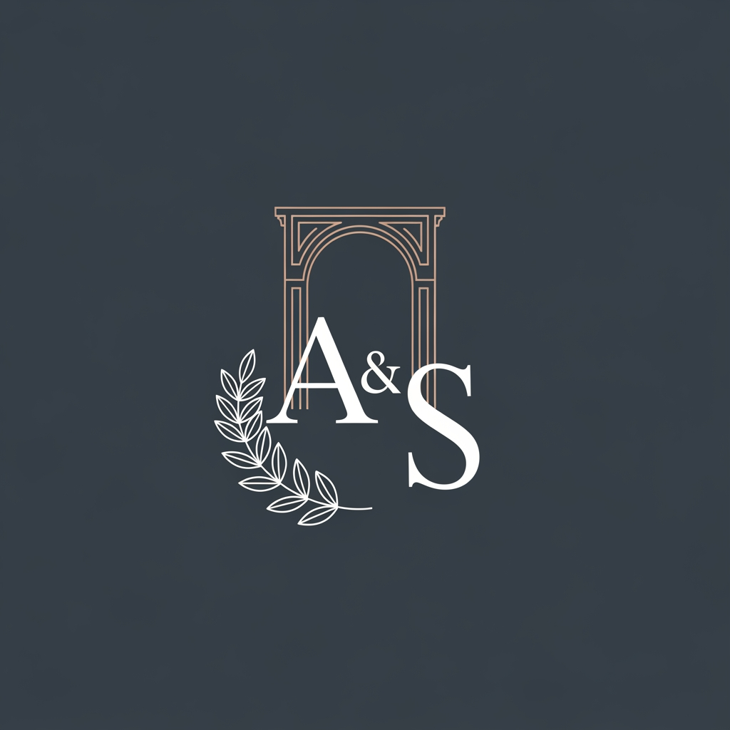 AI Design for generte an wedding logo for the intial A S with morder euorpeon theme which is not availabe anywhere on the internet
