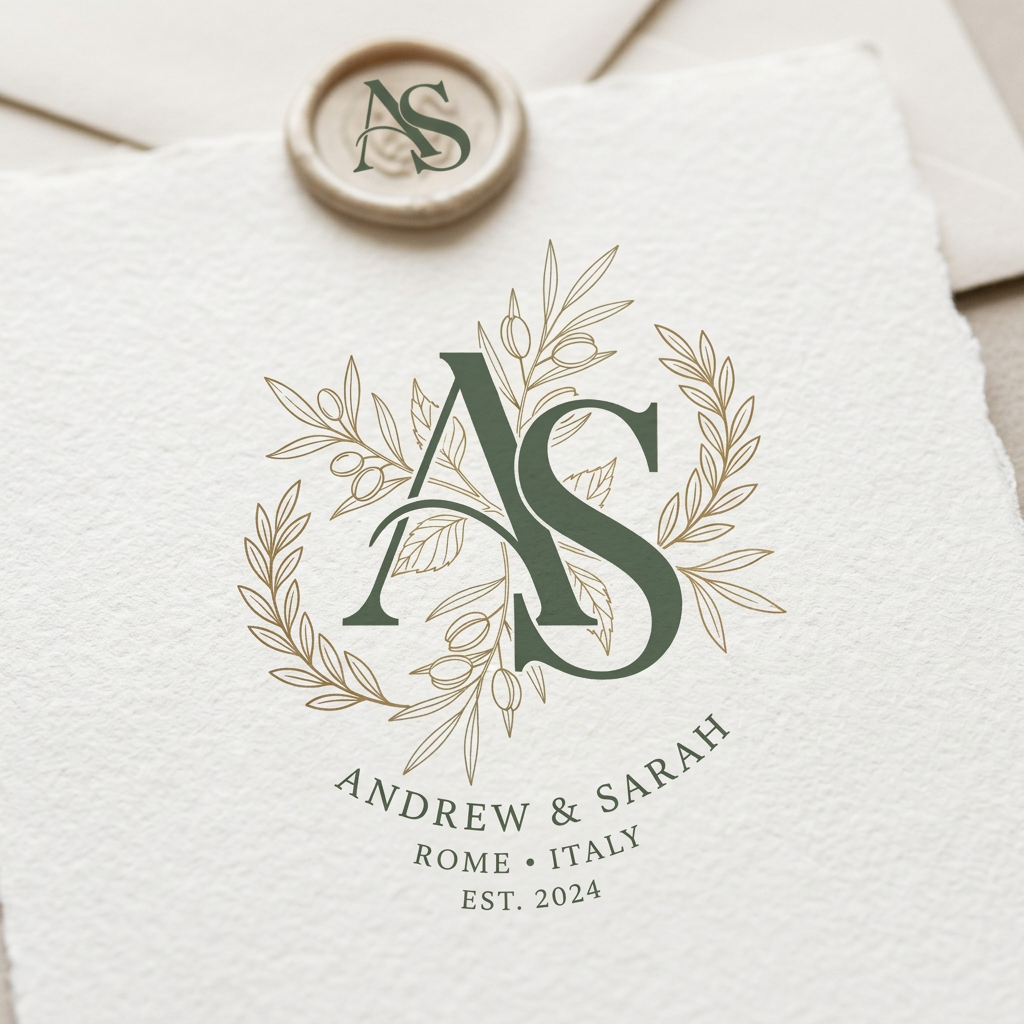 AI Design for generte an wedding logo for the intial A S with morder euorpeon theme which is not availabe anywhere on the internet