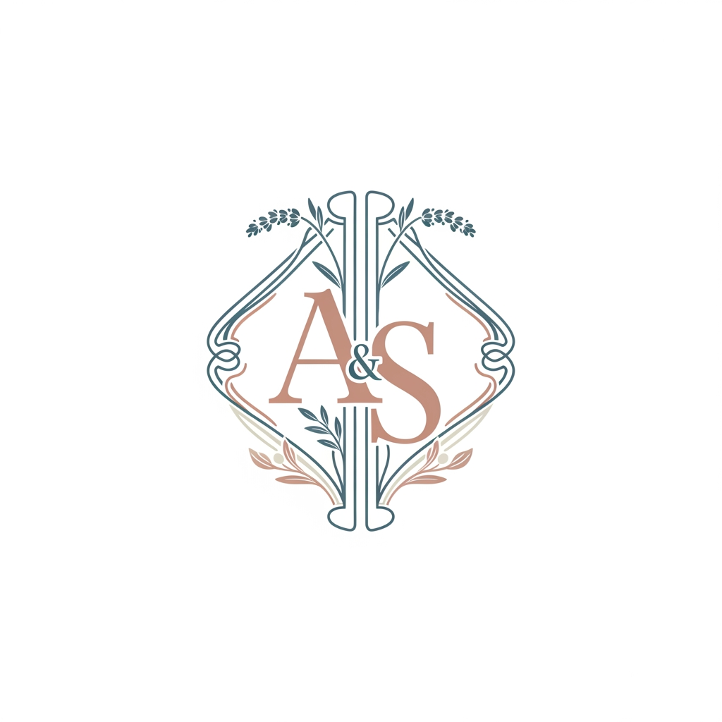 AI Design for generte an wedding logo for the intial A S with morder euorpeon theme which is not availabe anywhere on the internet