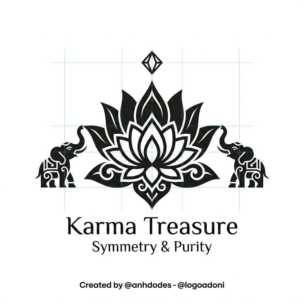 AI Design for GENERATE SOMETHING SIMILAR DO NOT COPY EXACT BUT MAKE THE LLOTUS MAIN ELEMNT AS BIG AND TWO ELEPHANT SMALL