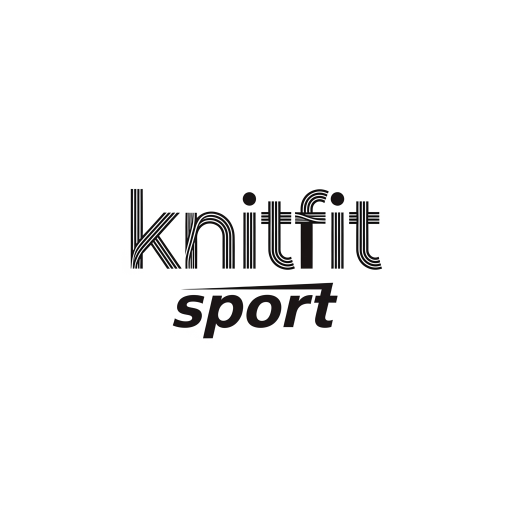 AI Design for knitfit sport logo stylish in black