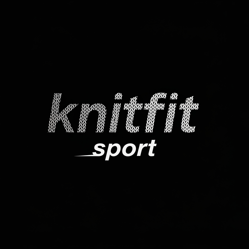 AI Design for knitfit sport logo stylish in black