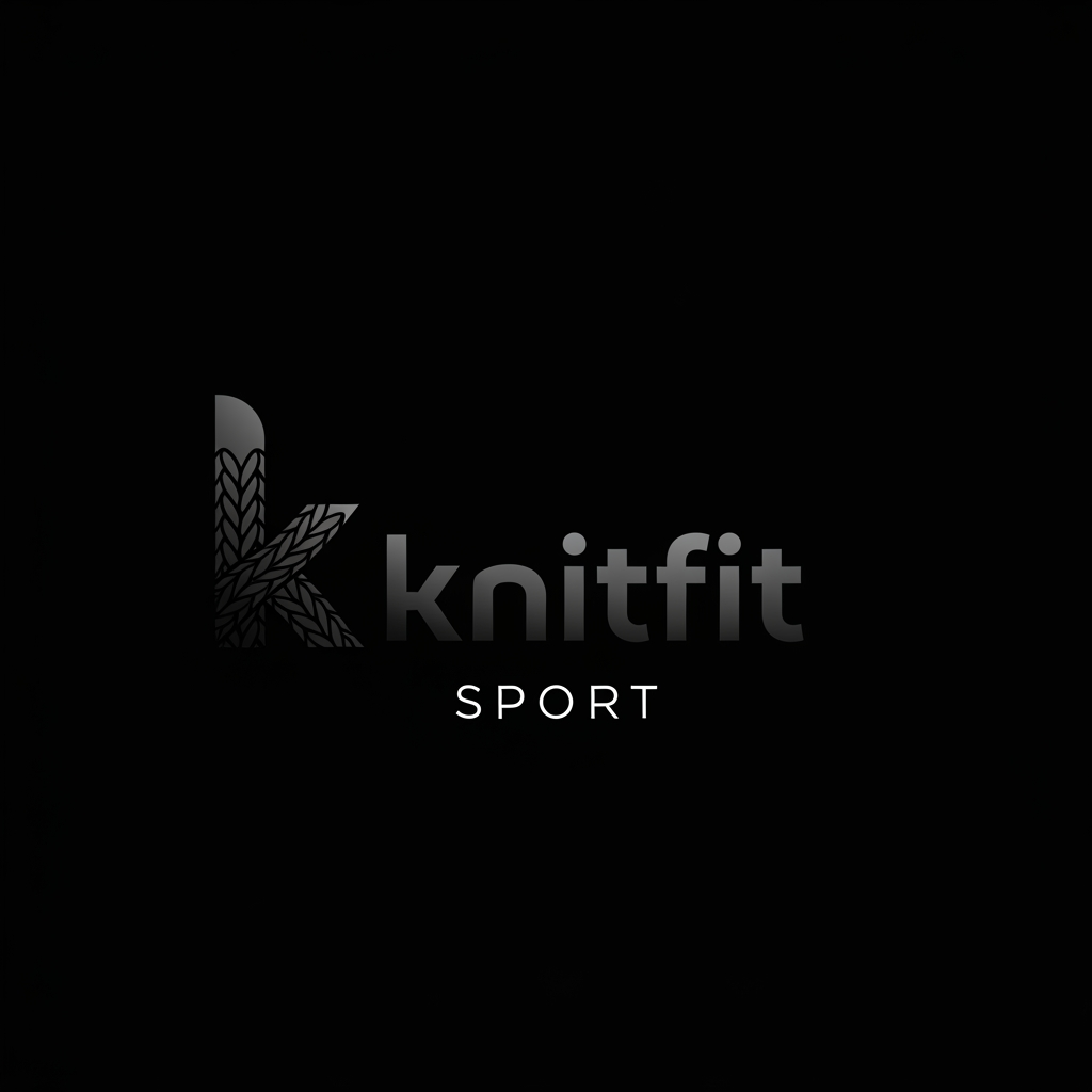 AI Design for knitfit sport logo stylish in black