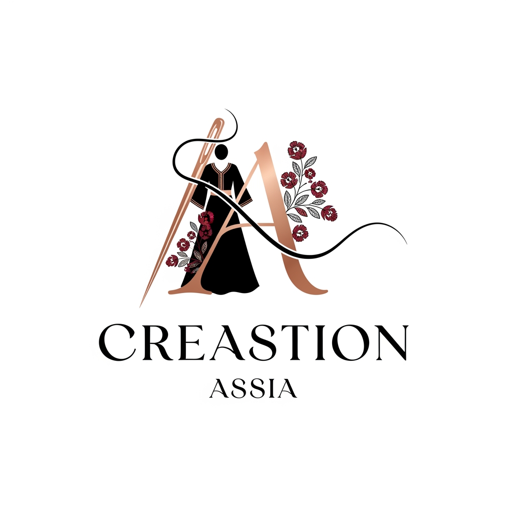 AI Design for Design a premium and elegant logo for a brand named "Creastion Assia".
The business specializes in electronic embroidery for traditional Algerian and Moroccan fashion, including caftans, djellabas, karakou, takchita, bridal dresses, and luxury couture garments.
Create a logo that instantly communicates embroidery, fashion, craftsmanship, and North African heritage.
Include a sophisticated embroidery needle, thread, ornamental stitching patterns, or elegant floral embroidery motifs integrated creatively into the logo.
The design should blend traditional Algerian and Moroccan artistic elements with a modern luxury fashion identity.
Style:
* Luxury fashion brand
* High-end couture atelier
* Elegant and timeless
* Minimal yet recognizable
* Premium embroidery workshop identity
Typography:
* Stylish luxury serif font
* "Creastion" larger and dominant
* "Assia" refined and elegant underneath or beside it
Colors:
* Gold and black
* Gold and ivory
* Rose gold and black
* Rich burgundy accents optional
Visual elements:
* Embroidery thread forming a dress silhouette
* Needle and thread integrated into the initials C and A
* Caftan-inspired ornamental patterns
* Luxury fashion emblem
* Symmetrical composition
Requirements:
* Vector logo
* Transparent background
* Clean lines
* Professional branding quality
* Suitable for shop sign, Instagram profile, business cards, embroidery labels, packaging, and luxury clothing tags
Ultra professional logo design, luxury couture branding, premium fashion house identity, award-winning graphic design, highly detailed, sharp, modern, elegant, memorable.