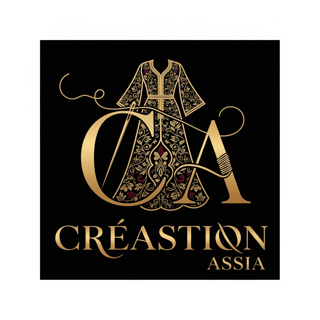 AI Design for Design a premium and elegant logo for a brand named "Creastion Assia".
The business specializes in electronic embroidery for traditional Algerian and Moroccan fashion, including caftans, djellabas, karakou, takchita, bridal dresses, and luxury couture garments.
Create a logo that instantly communicates embroidery, fashion, craftsmanship, and North African heritage.
Include a sophisticated embroidery needle, thread, ornamental stitching patterns, or elegant floral embroidery motifs integrated creatively into the logo.
The design should blend traditional Algerian and Moroccan artistic elements with a modern luxury fashion identity.
Style:
* Luxury fashion brand
* High-end couture atelier
* Elegant and timeless
* Minimal yet recognizable
* Premium embroidery workshop identity
Typography:
* Stylish luxury serif font
* "Creastion" larger and dominant
* "Assia" refined and elegant underneath or beside it
Colors:
* Gold and black
* Gold and ivory
* Rose gold and black
* Rich burgundy accents optional
Visual elements:
* Embroidery thread forming a dress silhouette
* Needle and thread integrated into the initials C and A
* Caftan-inspired ornamental patterns
* Luxury fashion emblem
* Symmetrical composition
Requirements:
* Vector logo
* Transparent background
* Clean lines
* Professional branding quality
* Suitable for shop sign, Instagram profile, business cards, embroidery labels, packaging, and luxury clothing tags
Ultra professional logo design, luxury couture branding, premium fashion house identity, award-winning graphic design, highly detailed, sharp, modern, elegant, memorable.