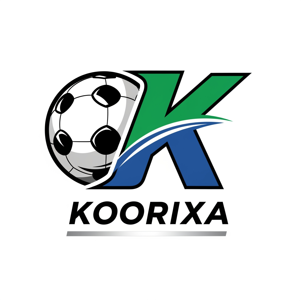 AI Design for logo for football websit nomé koorixa not regbi